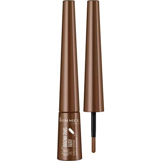 Rimmel London Brow This Way 3-in-1-Augenbrauenpuder 002 Mittelbraun 2,5 g