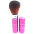 Kosmetikpinsel mit synthetischen Borsten für Puder mit Kappe rosa 11 cm 30450-06