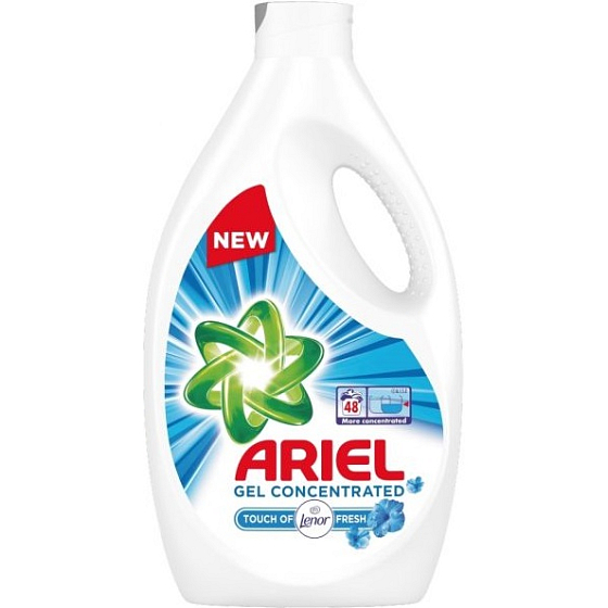Ariel Touch of Lenor Frisches flüssiges Waschgel 48 Dosen 2,64 l