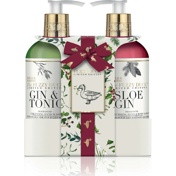 Baylis & Harding Mulberries, Mistel und Cranberries Flüssighandseifenspender 300 ml + Hand- und Körperlotionsspender 300 ml, Kosmetikset