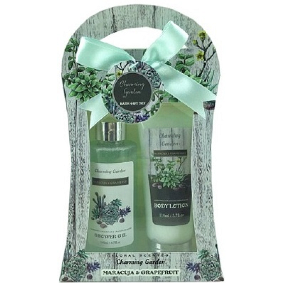 Salsa Collection Marakuja und Grep Duschgel 140 ml + Körperlotion 110 ml, Kosmetikset in einer Papiertüte