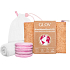 Glov LessWasteMoreGlov wiederverwendbares Make-up zum Entfernen von Tupfern 5 Stück + Gesichtstuch + Tamponwaschbeutel + Korkkosmetiktasche, Kosmetikset