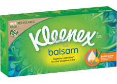 Kleenex Balsam 3-lagige Papiertaschentücher in der Box, 64 Stk.