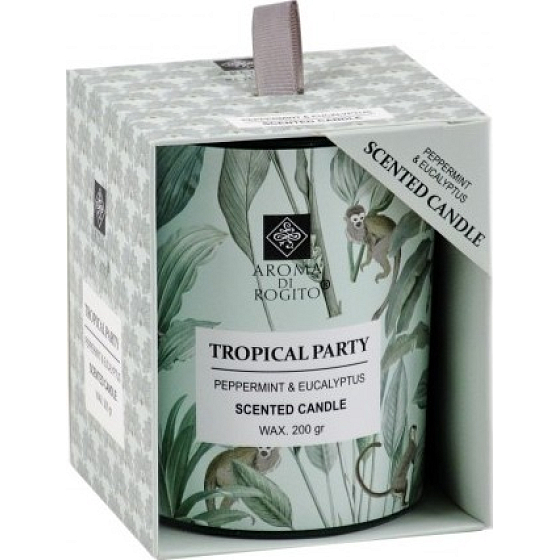 Aroma di Rogito Peppermint & Eucalyptus - Pfefferminz- und Eukalyptus-Duftkerze Glas 85 x 105 mm 200 g