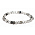 Kristall mit Turmalin Armband elastisch Naturstein, Perle 5 mm / 16 - 17 cm, Stein Steine
