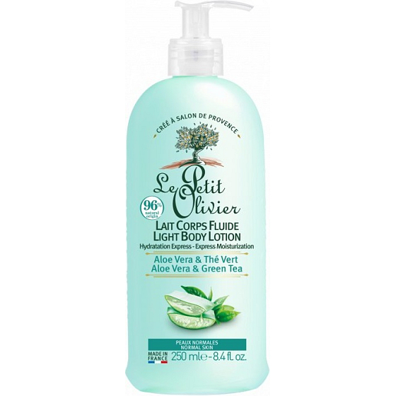 Le Petit Olivier Aloe Vera und Grüner Tee Feuchtigkeitsspendende Körpermilch 250 ml