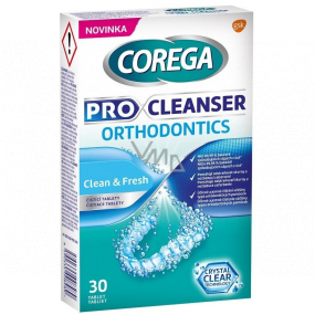 Corega Pro Cleanser Clean & Fresh Reinigungstabletten für kieferorthopädische Geräte 30 Stück