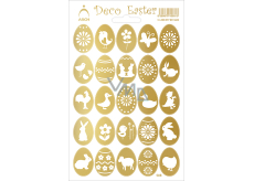 Bogen Ostern dekorative Aufkleber holographische Eier gold 12 x 18 cm