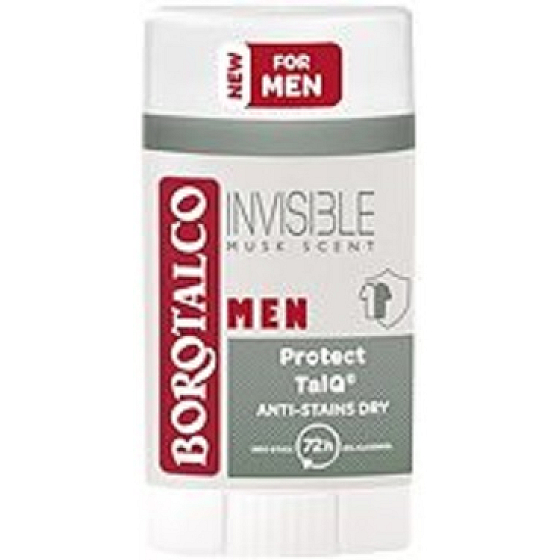 Borotalco Men Unsichtbarer Moschusduft Deodorant-Stick für Männer 40 ml