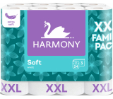 Harmony Soft Family Pack 3-lagiges Toilettenpapier, 24 Rollen, 15,7 m Rolle