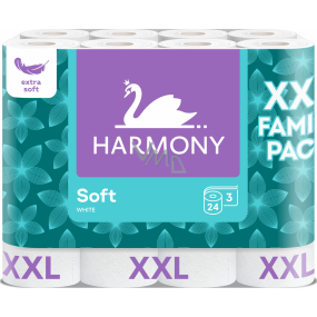 Harmony Soft Family Pack 3-lagiges Toilettenpapier, 24 Rollen, 15,7 m Rolle