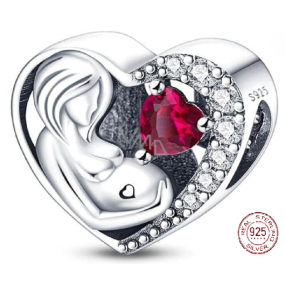 Charme Sterling Silber 925 Schwangerschaft Perle auf Armband Familie Charme Sterling Silber 925 Schwangerschaft Perle auf Armband Familie