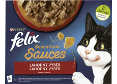 Felix Sensations kapsičky pro kočky lahodný výběr v omáčce, 12× 85 g