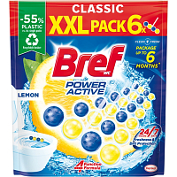 Bref WC kuličky Power Aktiv Zitrone, 6 x 50 g