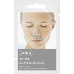 Ziaja Grey Clay Cleansing Gesichtsmaske Gemischte und fettige Haut 7 ml