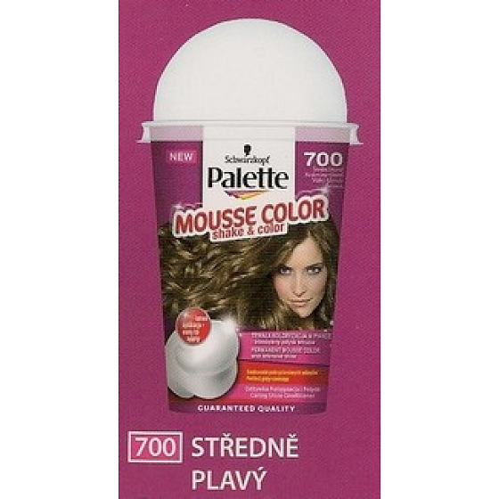 Schwarzkopf Palette Mousse Color Shake und Haarfarbe 700 Mittelblond