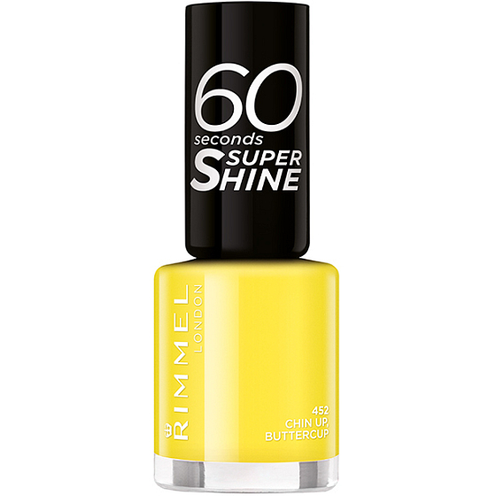 Rimmel London 60 Sekunden Super Shine Nagellack Nagellack 452 Chin Up, Butterblume 8 ml