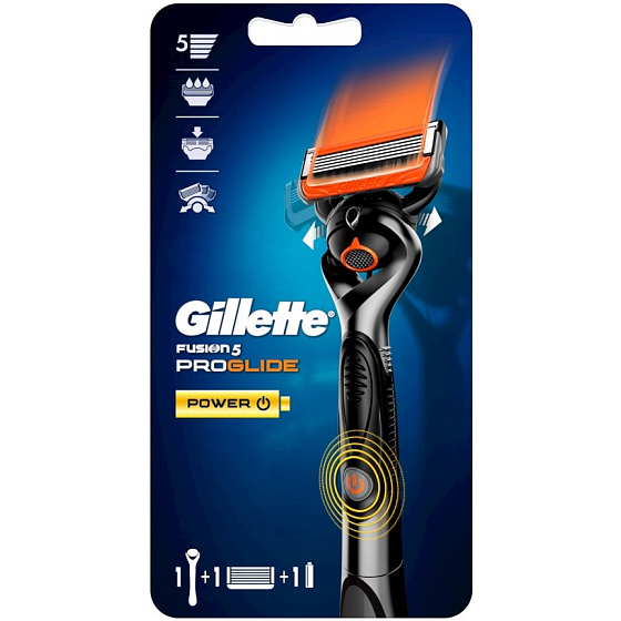 Gillette Fusion ProGlide Flexball Power Rasierer + Ersatzkopf 1 Stück + Akku 1 Stück, für Männer