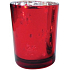 Glaskerzenhalter mit roten Flocken 7 cm