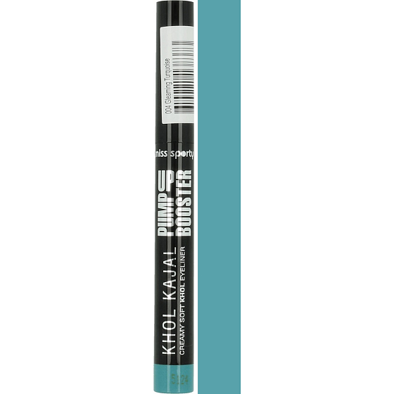 Miss Sports Pump Up Booster Khol Kajal Augenstift 004 Glänzendes Türkis 2,2 g