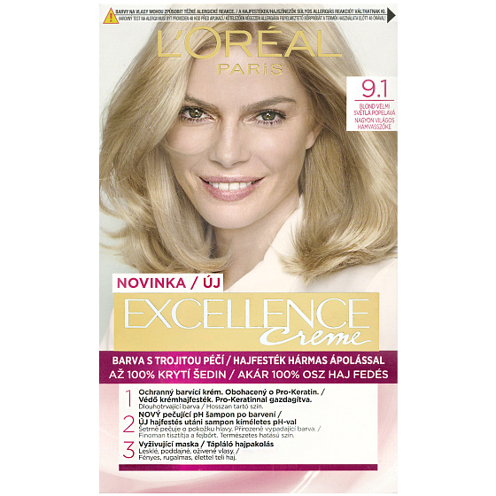 Loreal Paris Excellence Creme Haarfarbe 9.1 Blonde sehr helle Esche