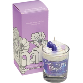 Bomb Cosmetics Happy violett duftende natürliche, handgemachte Kerze in Glas brennt bis zu 35 Stunden