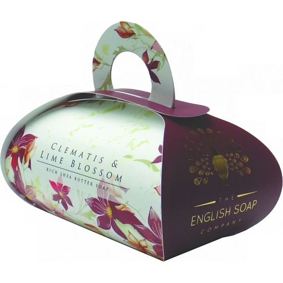 Englische Seife Clematis & Limettenblüte natürliche parfümierte Seife mit Sheabutter 260 g