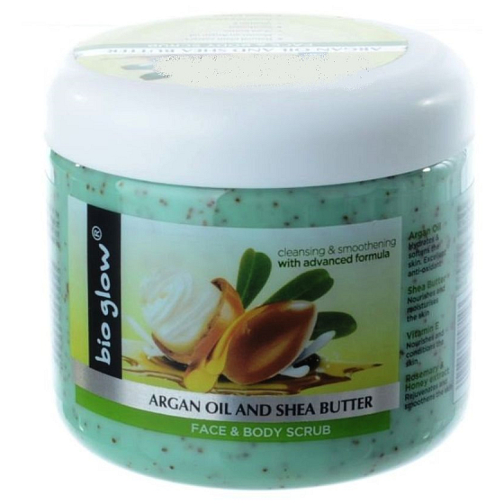Bio Glow Arganöl Peeling für Gesicht und Körper 300 ml