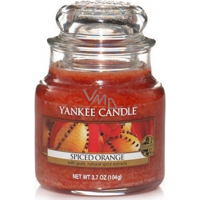 Yankee Candle Spiced Orange - Orange mit einer Prise Gewürze Klassische Duftkerze kleines Glas 104 g