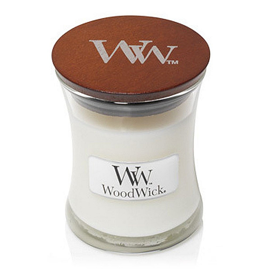 WoodWick Magnolia - Magnolia Duftkerze mit Holzdocht und Deckelglas klein 85 g