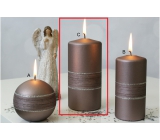 Lima Funkelnde Kerze hellbrauner Zylinder 70 x 150 mm 1 Stück