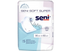 Seni Soft Super hygienische saugfähige Unterlagen 4 Tropfen, 90 x 60 cm 5 Stück