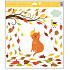 Fensterfolie ohne Kleber Herbsttiere 33 x 30 cm Herbsttiere Kat.-Nr.