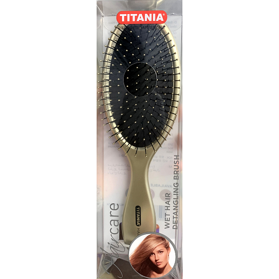 Titania Haarbürste Gold 22 cm