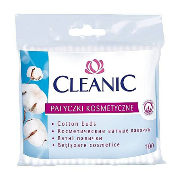 Cleanic Wattestäbchen 100% Baumwolltasche 100 Stück