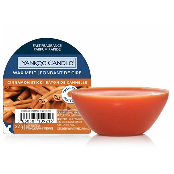 Yankee Candle Cinnamon Stick - Zimtstange duftendes Wachs für Aromalampe 22 g