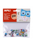 Apli Bewegliche Augen selbstklebend farbig oval 40 Stück, 13059