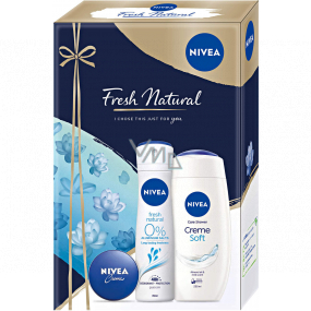 Nivea Fresh Natural Creme Soft Duschgel 250 ml + Deospray 150 ml + Creme 30 ml, Kosmetikset
