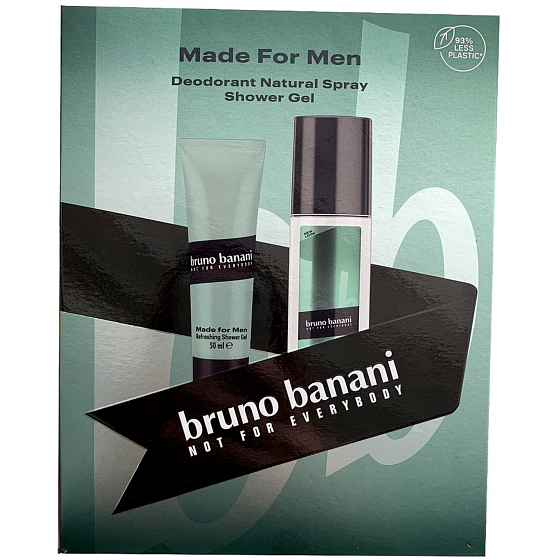 Bruno Banani Made parfümiertes Deoglas für Männer 75 ml + Duschgel 50 ml, Geschenkset für Männer