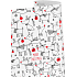 Zöwie Geschenkpapier 70 x 200 cm Bambini weiß - schwarzes Rentier