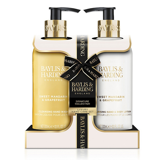 Baylis & Harding Tangerine and Grapefruit Flüssigseife 300 ml + Hand- und Körperlotion 300 ml, Kosmetikset für Frauen