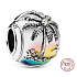 Sterling Silber 925 Sommerurlaub - Sonnenuntergang, Reisearmband Perle
