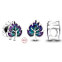 Sterling Silber 925 Blatt, lila und grün, Natur Armband Perle