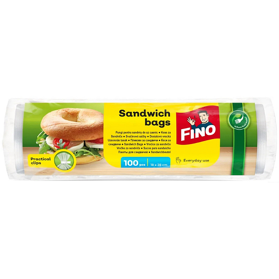 Fino Sandwich bags Mikrotüten für Snacks 18 x 28 cm, 100 Stück