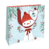 Nekupto Geschenktüte luxuriös 18 x 16 cm Schneemann