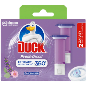 Duck Fresh Discs Levandule Wc závěsný čistič náhradní náplň 2 x 36 ml Duck Fresh Discs Levandule Wc závěsný čistič náhradní náplň 2 x 36 ml