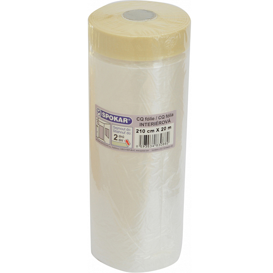 Spokar CQ-Folie mit Papierklebeband, 210 cm × 20 m