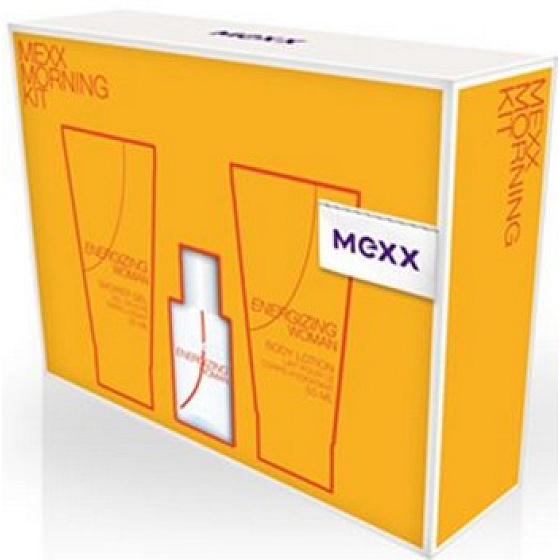 Mexx Energizing Woman Eau de Toilette 15 ml + Duschgel 50 ml + Körperlotion 50 ml, Geschenkset