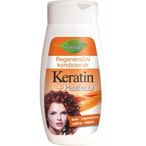 Bione Cosmetics Keratin & Panthenol regenerierende Spülung für alle Haartypen 250 ml