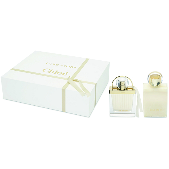 Chloé Love Story parfümiertes Wasser 50 ml + Körperlotion 100 ml, Geschenkset